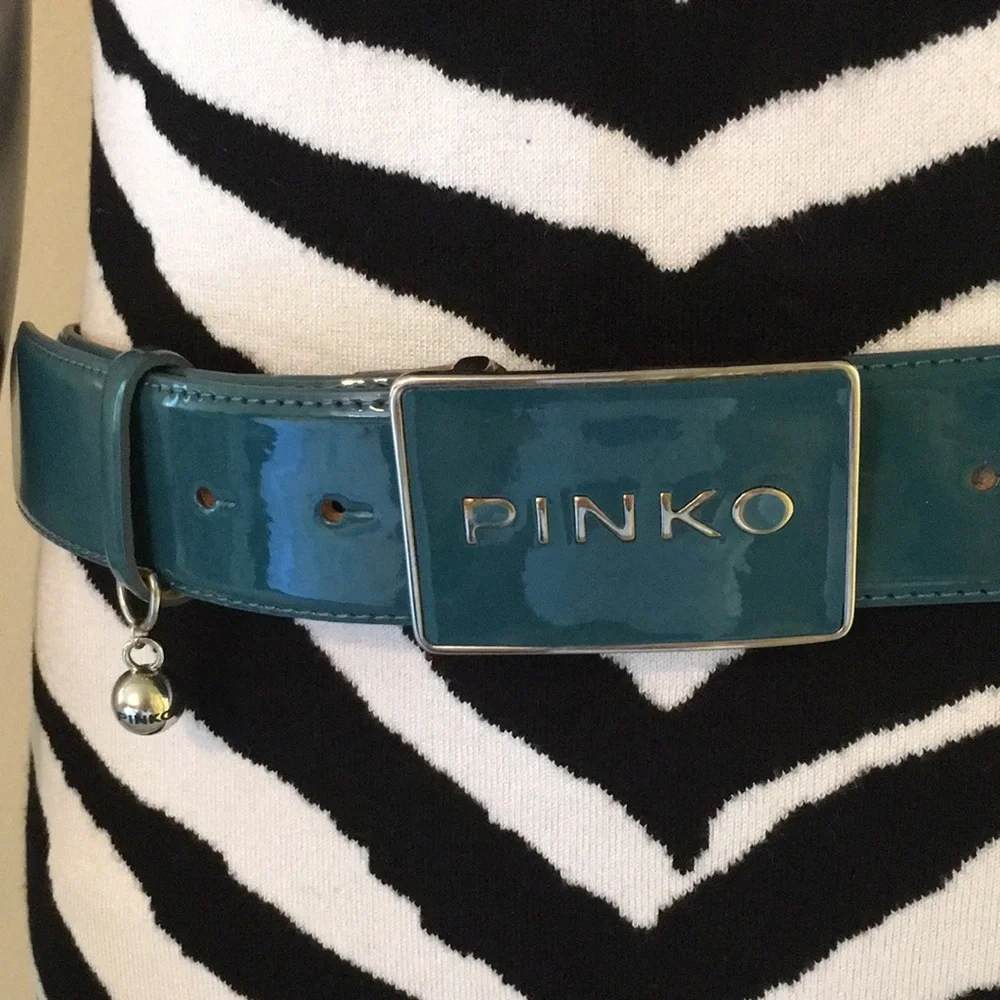 PINKO | Designer Patent Leather Belt